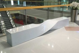商场方形艺术玻璃钢休闲椅