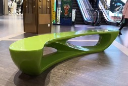 玻璃钢购物中心坐凳