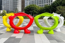 玻璃钢雕塑躺椅坐凳